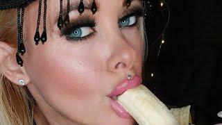 ASMR  Banana +Yogurt Relaxing Eating sounds *#mukbang #asmrfood #asmr #bananachallenge #banana