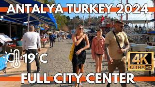 ANTALYA TURKEY 2024 CITY CENTERGRAND BAZAARFAKE MARKETOLD TOWNKALEİÇİ 4K UHD WALKING TOUR VIDEO