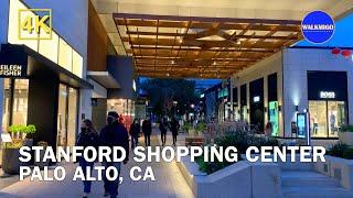 Beautiful Sunset Twilight in Silicon Valley  Stanford Shopping Center  Palo Alto  California