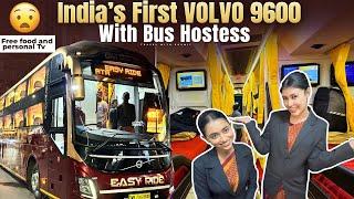 VOLVO 9600 with FEMALE CREW  Siliguri to Kolkata BEST Bus  Personal TV and FOOD 