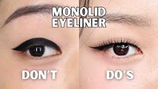DOS AND DONT FOR ASIAN MONOLIDHOODED EYELINER  TIPS & HACKS