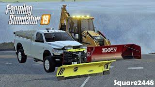 First Blizzard Of 2021  20 HOURS OF Snow Plowing  Plow Truck  Cat Backhoe  FS19