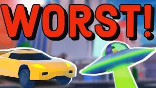 Top 10 WORST Jailbreak Vehicles  Roblox