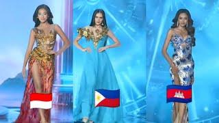 Miss Cosmo 2024 Jury Session Indonesia Philippines Cambodia. Evening Gown