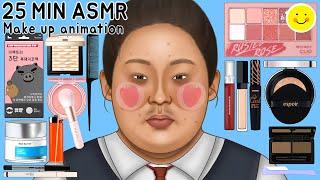 NO BGM ver. Makeup Animation Collection 3  Unpopular school girl makeup squid game homelessness