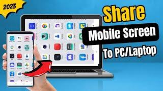 How to SHARE Mobile Screen on LaptopPC  Cast Mobile Screen on Laptop Windows 11
