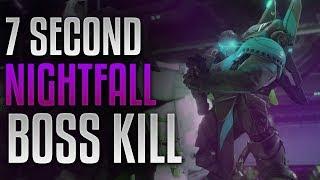 Destiny 2 - 7 SECOND NIGHTFALL BOSS KILL Bracus Zahn