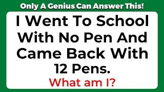 ONLY A GENIUS CAN ANSWER THESE 10 TRICKY RIDDLES  Riddles Quiz - Part 16