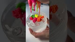 What should I add to clear slime next?  #shorts #slime #asmr #toys