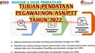 maksud dan hasil pendataan pegawai non ASN 2022. #ptt #2022