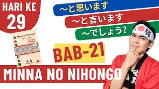 BAB 21 - Cara mengutarakan pendapat & mengutip dalam bahasa Jepang