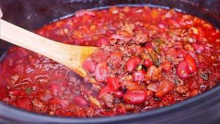 Slow Cooker Chili Recipe - Easy Crockpot Chili