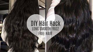 HOW TO GET LONG HEALTHY FRIZZ FREE HAIR Naturally  DIY FRIZZY HAIR HACK  IN 1 MINUTE