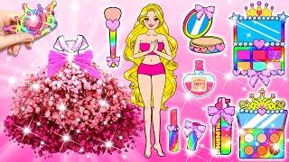 paper Diy Rainbow Rapunzel Princess Makeup and Dress Up  Rapunzel Compilation 놀이 종이