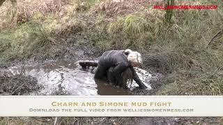 sisters mud wrestle