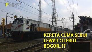 MOMENT LANGKA KIRIM KERETA API PEMBANGKIT MELINTAS CILEBUT BOGOR190820 RAILROAD CROSSING