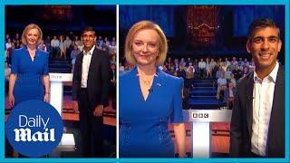 Tory leadership waxworks? Liz Truss and Rishi Sunak stand VERY still at debate