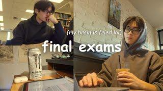 study vlog  final exams late nights making food uni life