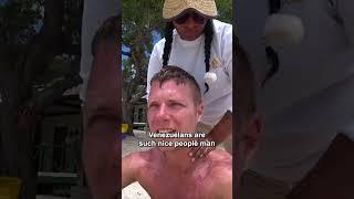 Venezuelan lady massages me on the beach 