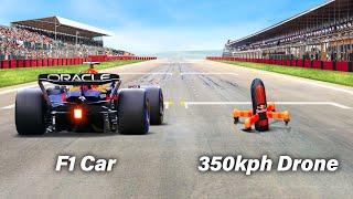 World S Fastest Camera Drone Vs F1 Car Ft Max Verstappen