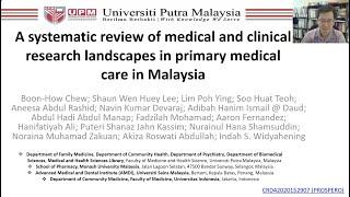 A Systematic Review of Medical and Clinical Research Landscapes in Primary Medical Care in Malaysia