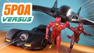 BATMOBILE VS BATWING Spin Master Michael Keaton Batman and Flash Action Figure and Vehicle Review