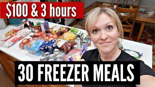 GROCERY HAUL & MONTHLY FREEZER MEAL PREP ON A BUDGET  30 EASY MEALS FOR A LARGE FAMILY