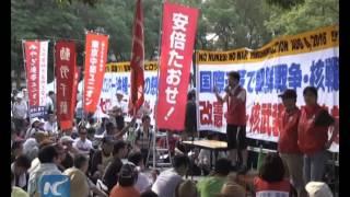 Hiroshima marks bombing anniversary Shinzo Abe meets protests