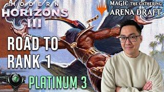 The Modern Horizons 3 Release Is Here Platinum 3  Road To Rank 1  MH3 Draft  MTG Arena