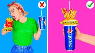 SMART FAST FOOD HACKS  Cool Life Hacks with Your Favorite Food and Funny Situations by 123GO FOOD