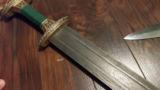 Scandinavian Vendel Chieftains Migration Sword Damascus Blade Teaser by Deepeeka