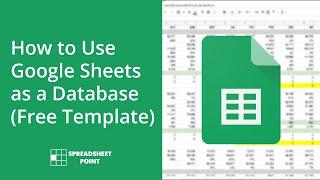 How to Use Google Sheets as a Database Free Template