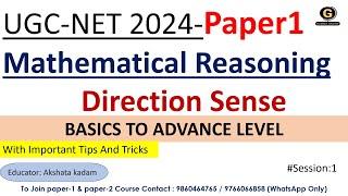 Direction Sense  for UGC NET Exam 2024  Mathematical reasoning for UGC NET Exam 2024