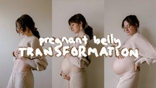 Pregnant Belly Growth  Week by Week Transformation  Third Baby