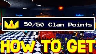 HOW TO GET CLAN POINTS FAST in FIVE NIGHTS TD ROBLOX