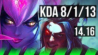 EVELYNN vs KAYN JGL  8113 500+ games  NA Diamond  14.16