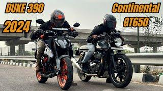 2024 Duke 390 vs Royal Enfield Continental GT650 Top End Battle