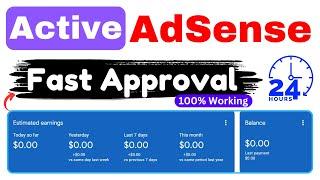 Unlimited AdSense Approval New Method 2024  How to Get Fast AdSense Approval in 24 Hour