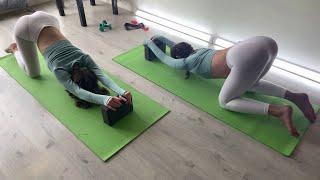 Yoga Stretching training. Flexibility & Relaxing. Stretching. Fitness. Flexible Girls.