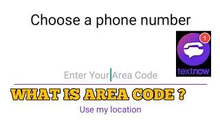 What is Area Code in TextNow App