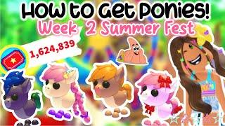 How to Get ALL PONIES In Summer Fest Event + GIVEAWAY Adopt Me Its Cxco Twins