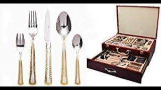 Piece Fine Flatware Set Silverware Cutlery Dining Service for 12