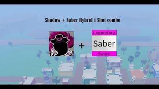 Shadow + Saber Hybrid 1 Shot Combo Blox fruits - Roblox