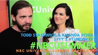 Emily Hampshire & Aaron Stanford #12monkeys at NBCUniversal’s Summer 2016 Press Day #NBCUSummer