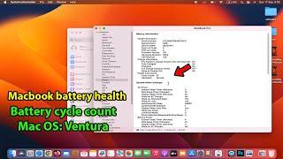 How to check macbook battery health cycle count