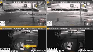 Zoom in NOVUS cameras analog and AHD in analog mode at night - comparison