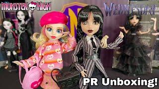 Monster High WEDNESDAY Addams PR Unboxing Enid Sinclair & Wednesday Doll Review