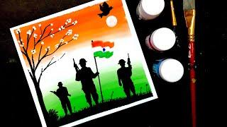 Easy Independence Day Painting for Beginners  Independence Day Drawing  Poster Colour Painting