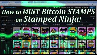 How to Mint Bitcoin STAMPS on Stamped Ninja Marketplace Example of Minting STAMPEPES by pifu