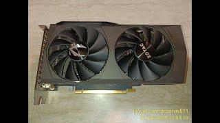 ZOTAC Nvidia RTX 3060 Ti 8GB Twin Edge - MSI Kombustor Furmark 5200MB Stress Testing 45 minutes